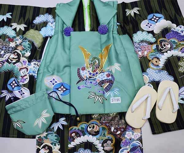 七五三 三歳 男児 被布着物フルセット 日本製 陽気な天使 祝着 NO37196