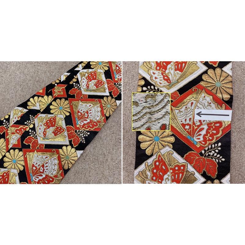 601ag25◎七五三 五歳七歳 女児 アンティーク着物&丸帯 レトロ◎