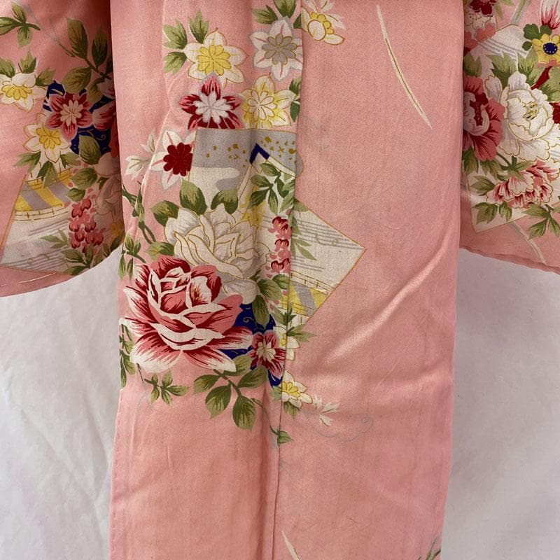 601ag25◎七五三 五歳七歳 女児 アンティーク着物&丸帯 レトロ◎