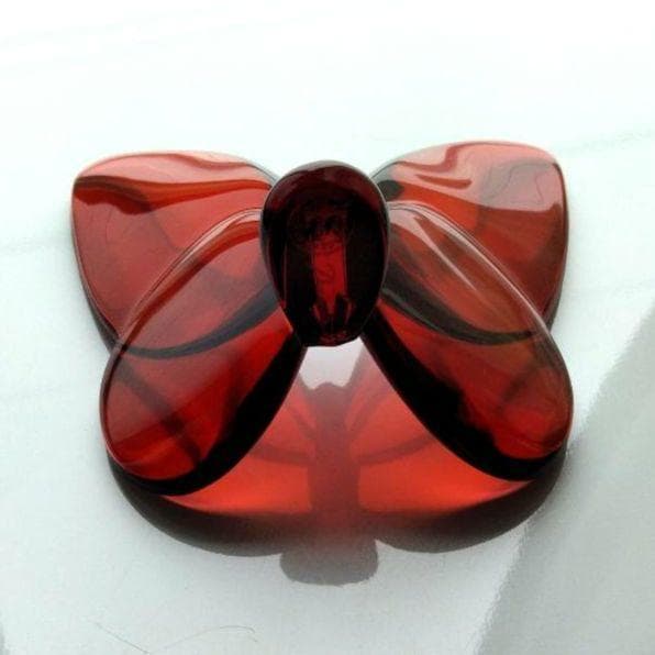 【新品】バカラ　ラッキー　バタフライ　 蝶 　レッド