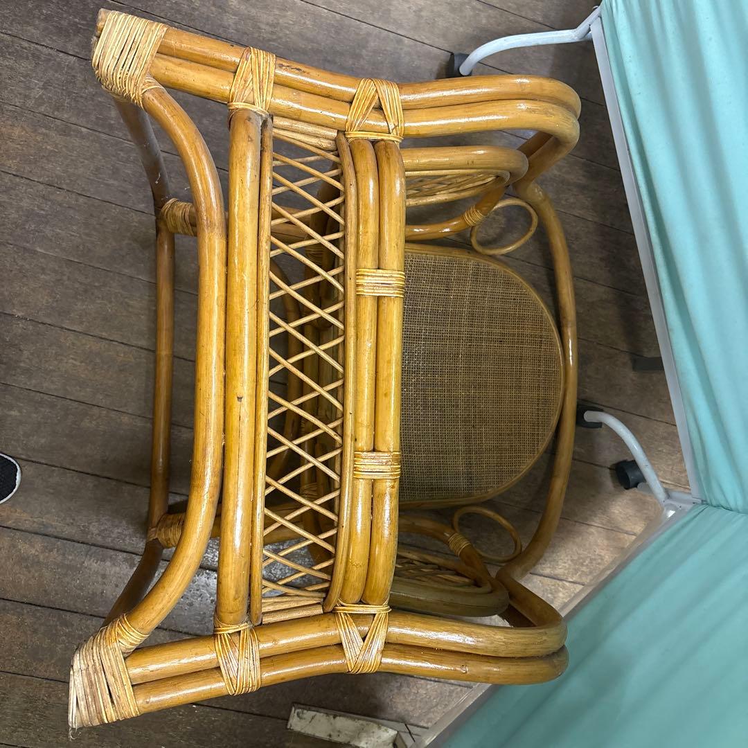 ヴィンテージ ラタン チェア　大　椅子