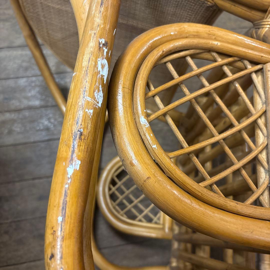 ヴィンテージ ラタン チェア　大　椅子