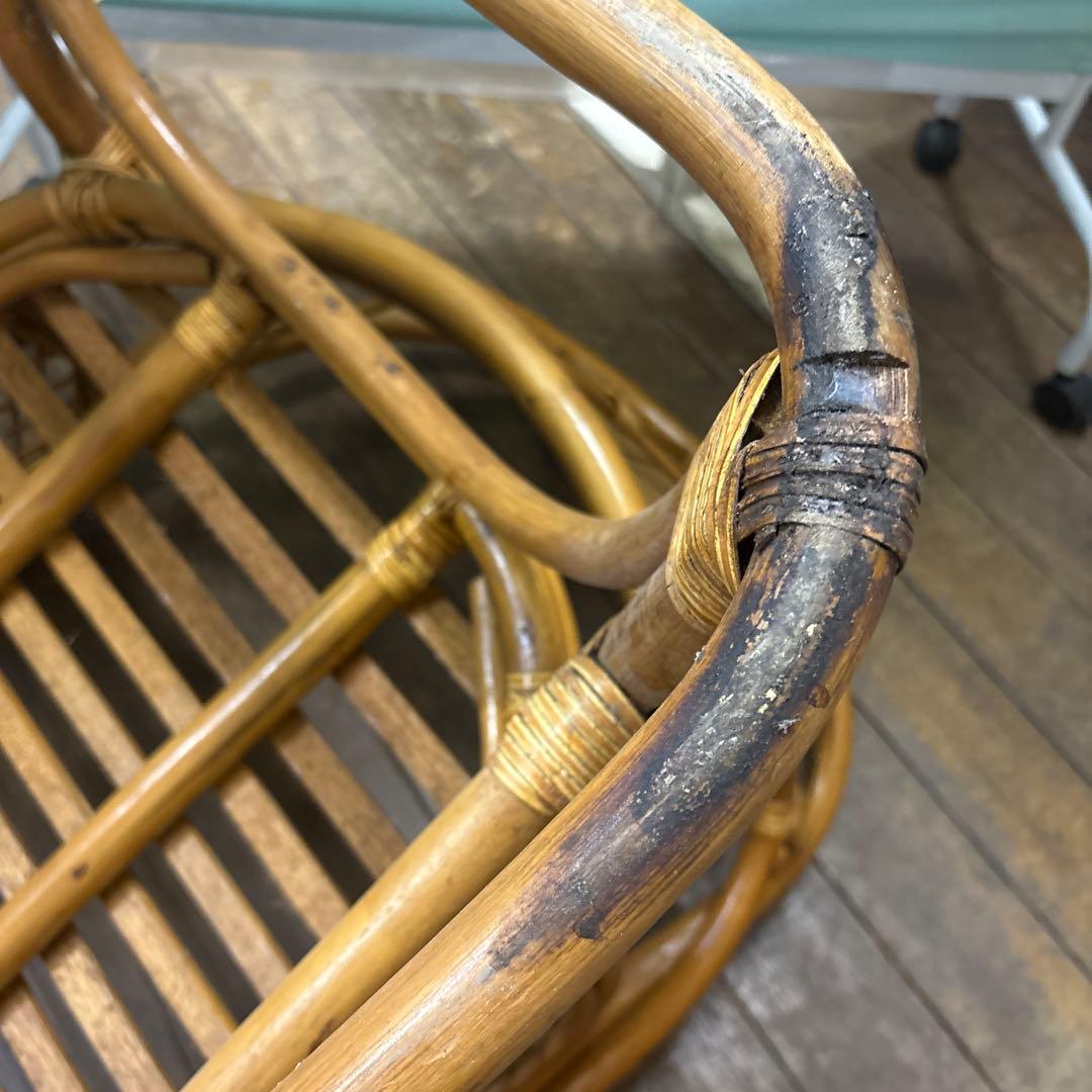 ヴィンテージ ラタン チェア　大　椅子