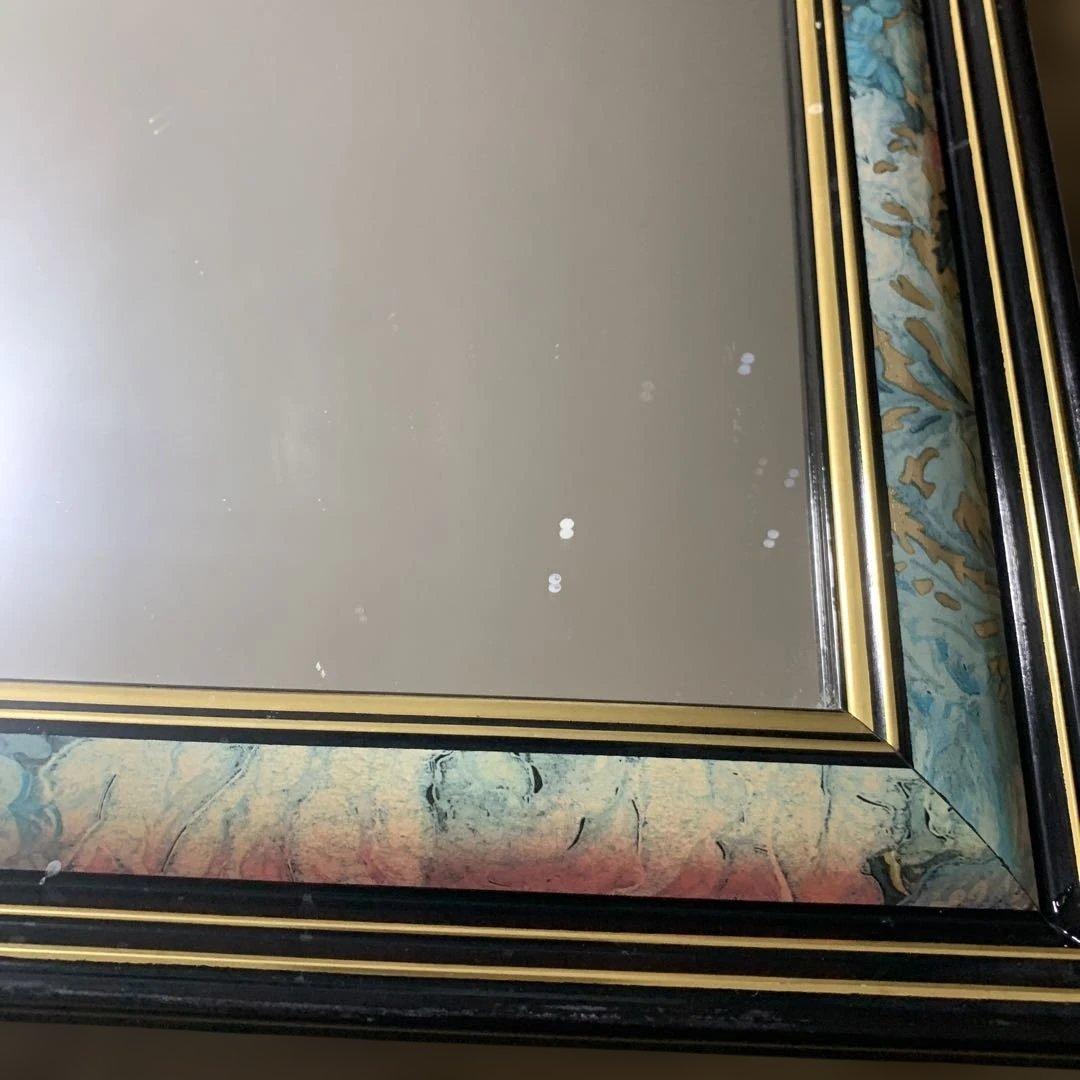 アンティークレトロ☆花柄デザイン★長方形★デザイン。鏡