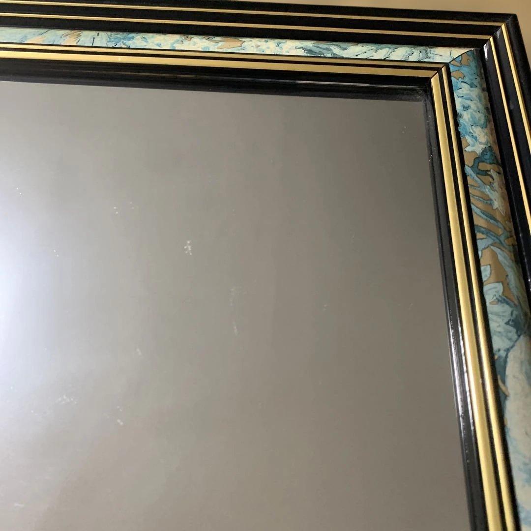 アンティークレトロ☆花柄デザイン★長方形★デザイン。鏡