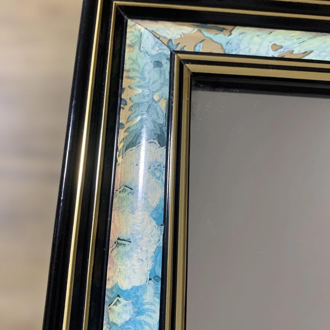 アンティークレトロ☆花柄デザイン★長方形★デザイン。鏡