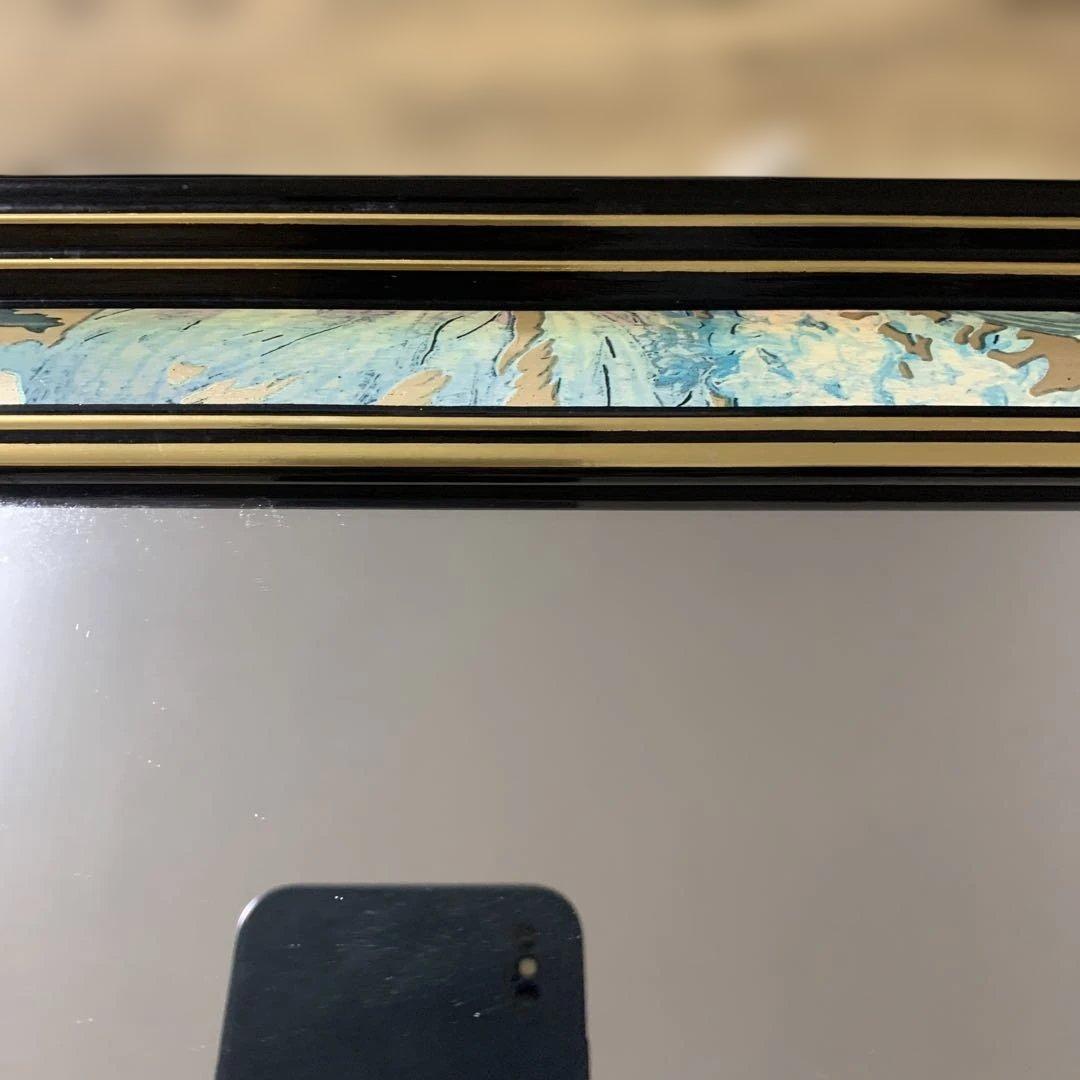 アンティークレトロ☆花柄デザイン★長方形★デザイン。鏡