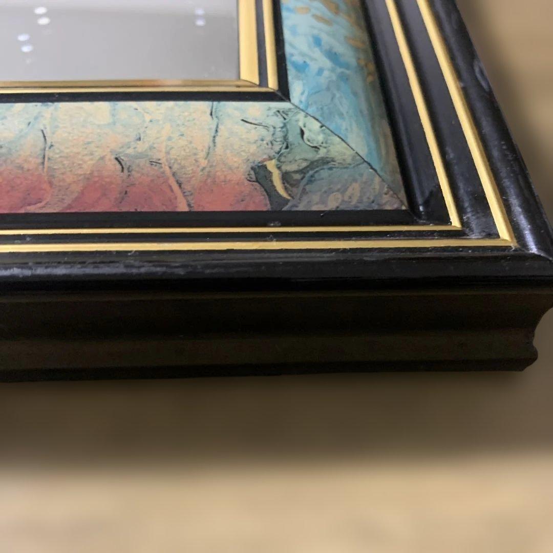 アンティークレトロ☆花柄デザイン★長方形★デザイン。鏡