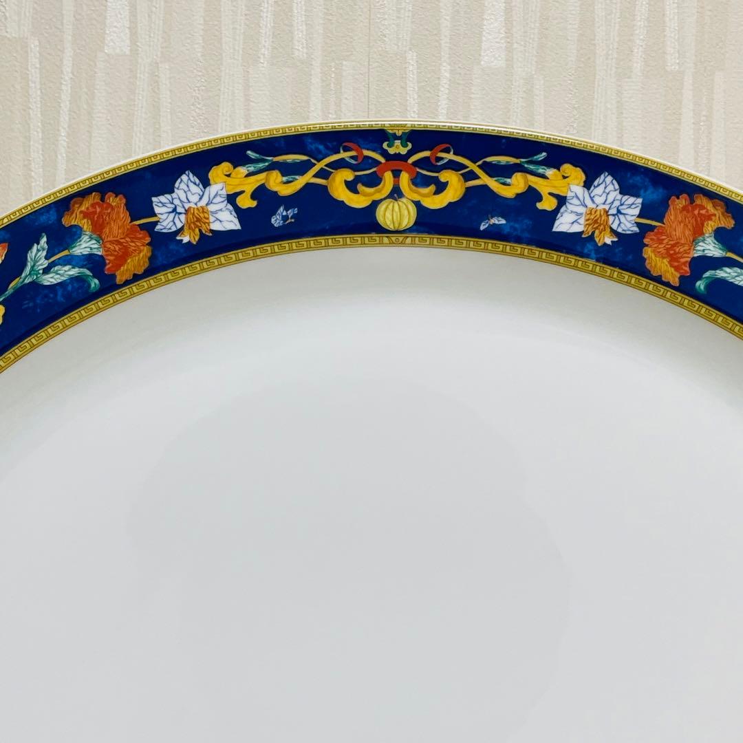 BERNARDAUD ベルナルド Roma bleu オーバルプレート 皿 楕円