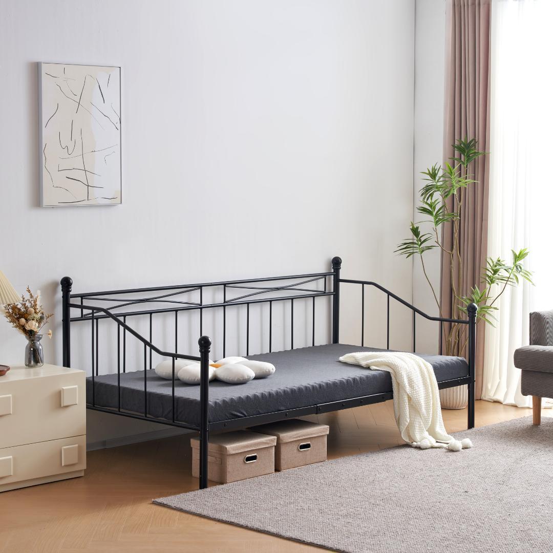シングルベッドパイプベッドシングル ベッドフレーム収納おしゃれ北欧風スチール耐震