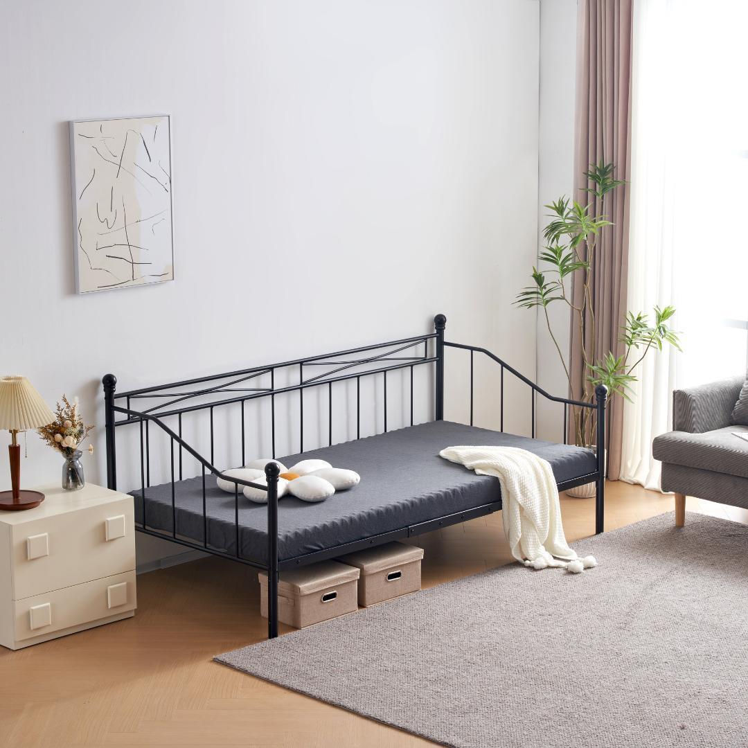 シングルベッドパイプベッドシングル ベッドフレーム収納おしゃれ北欧風スチール耐震
