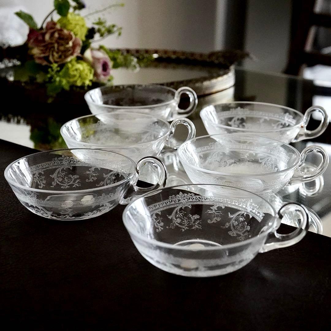 サンルイ★メス★METZ★アイスカップ/グラス6客セット★レア希少アンティーク