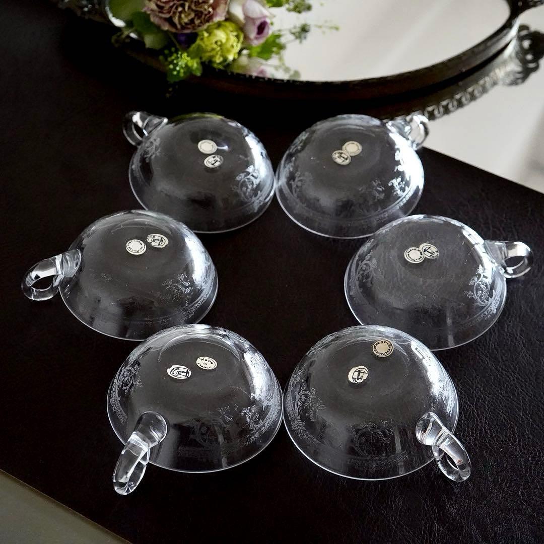 サンルイ★メス★METZ★アイスカップ/グラス6客セット★レア希少アンティーク