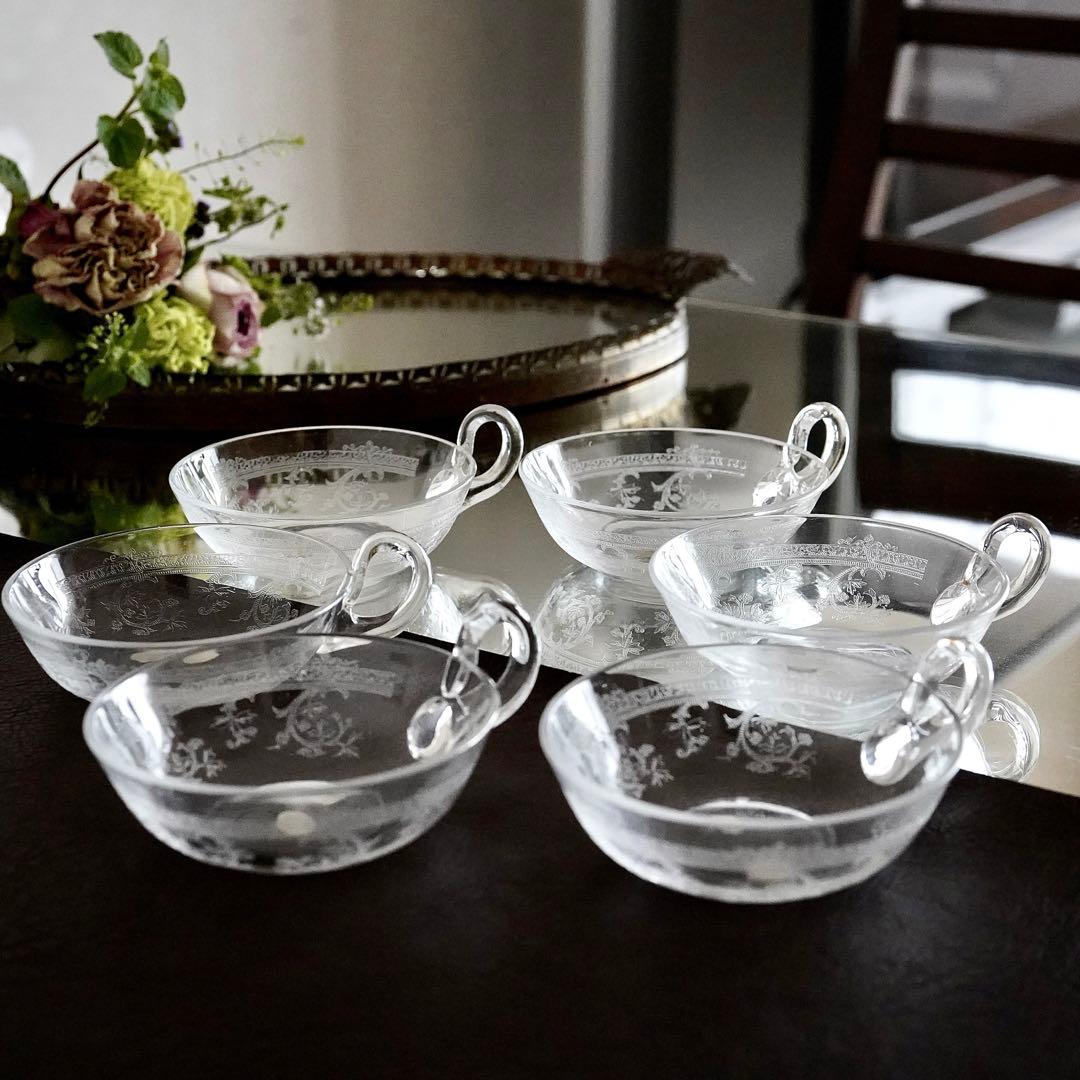 サンルイ★メス★METZ★アイスカップ/グラス6客セット★レア希少アンティーク