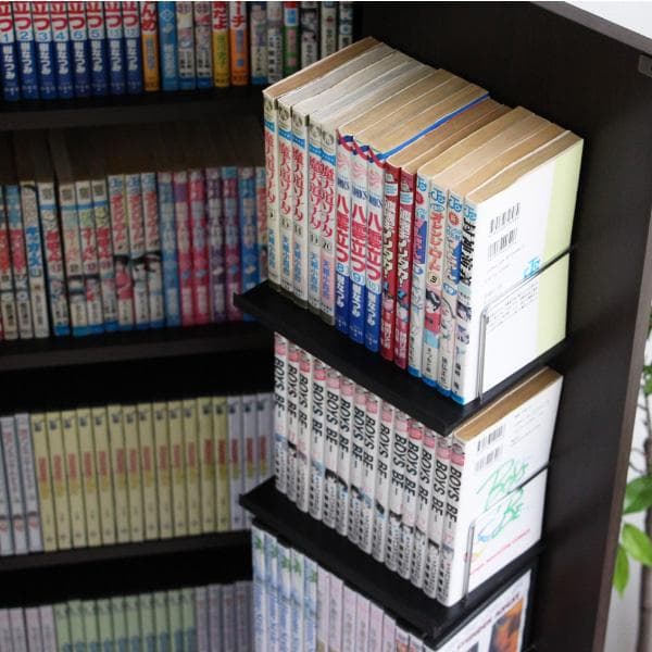 《新品・送料無料》《日本製》ＤＶＤ・ＣＤ・コミック書棚ストッカー収納庫 ブラウン