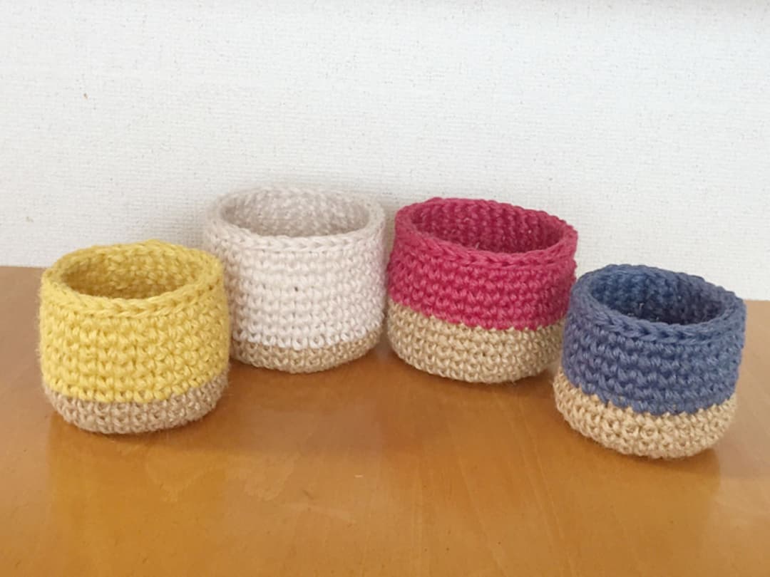 麻紐ミニバスケット   no.105