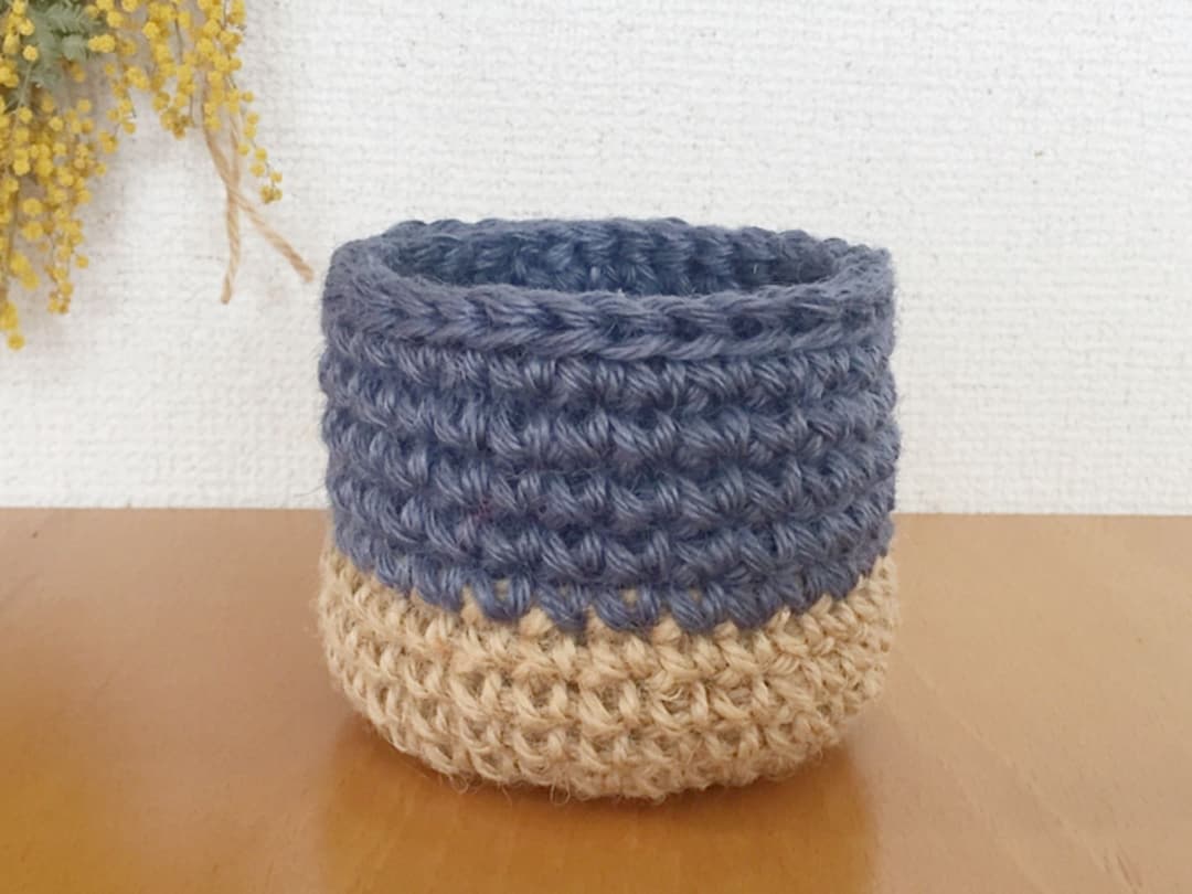 麻紐ミニバスケット   no.105