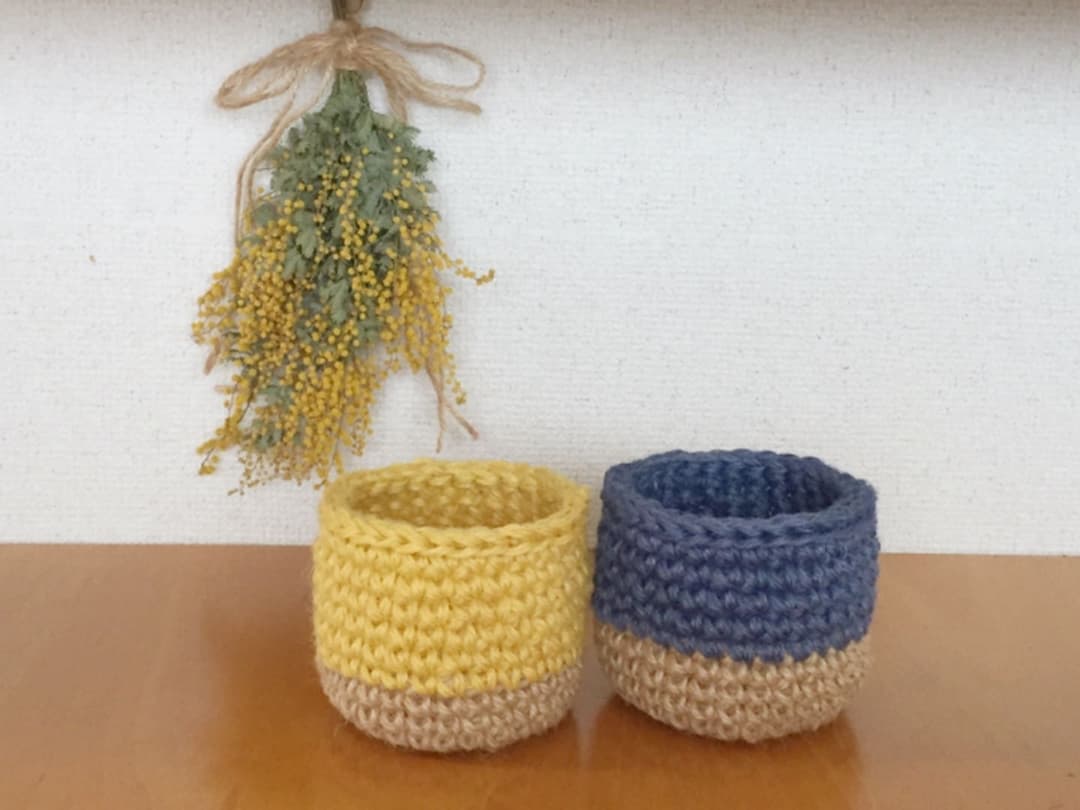 麻紐ミニバスケット   no.105