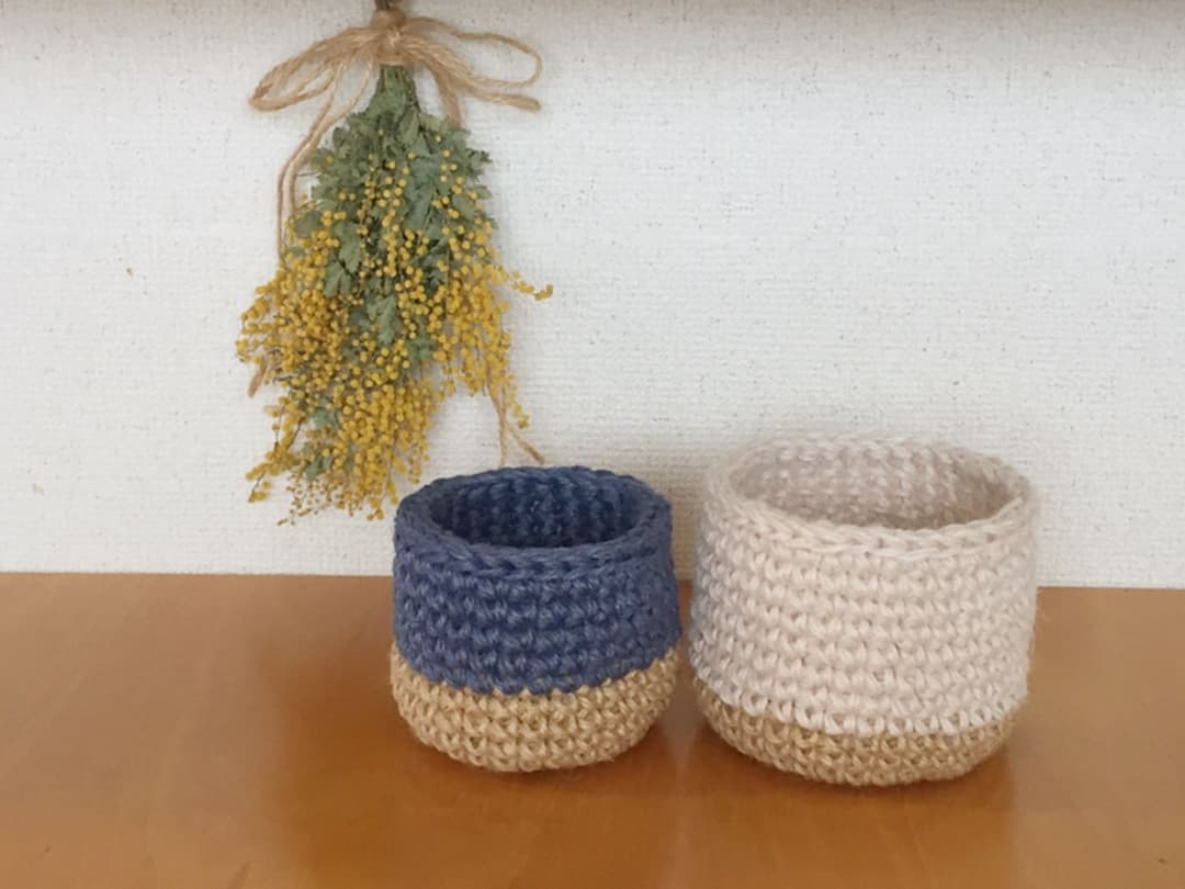 麻紐ミニバスケット   no.105