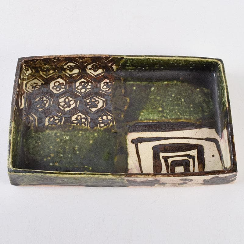 和食器 織部焼 廣永窯 坪島土平作 長方鉢 共箱 M R9198 - メルカリ