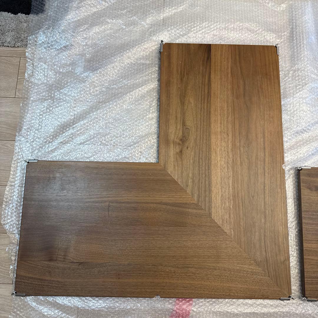 無印良品ステンレスユニットシェルフ・追加棚・コーナータイプ／WN材 幅８４ｃｍ