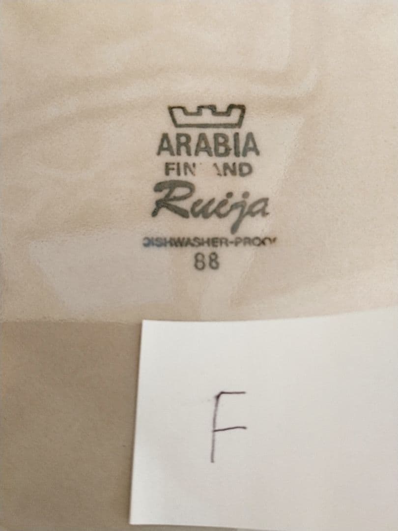 ARABIA/アラビア Ruija/ルイヤ 20cmプレートF