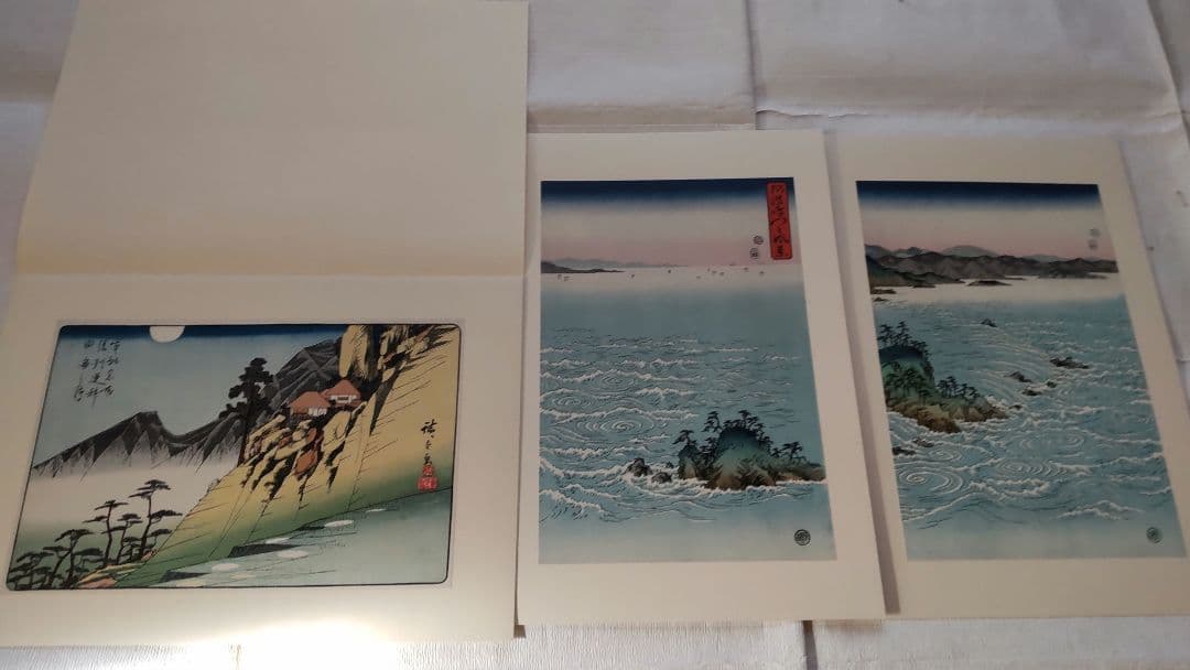 浮世絵版画☆画装用画6冊セット☆広重HIROSHIGE☆24枚セット