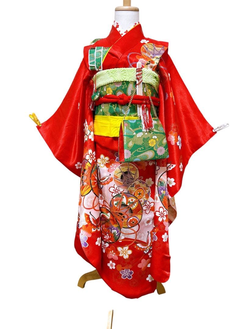 お買い得品♡七五三　7歳　女の子　フルセット　一式　赤系