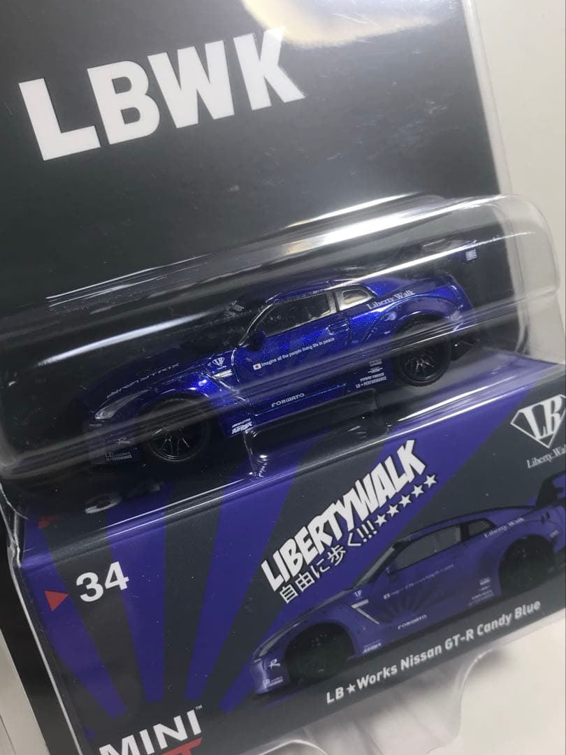 リバティーウォーク 1/64 ミニカー GT 北米仕様　キャンディーブルー未開封