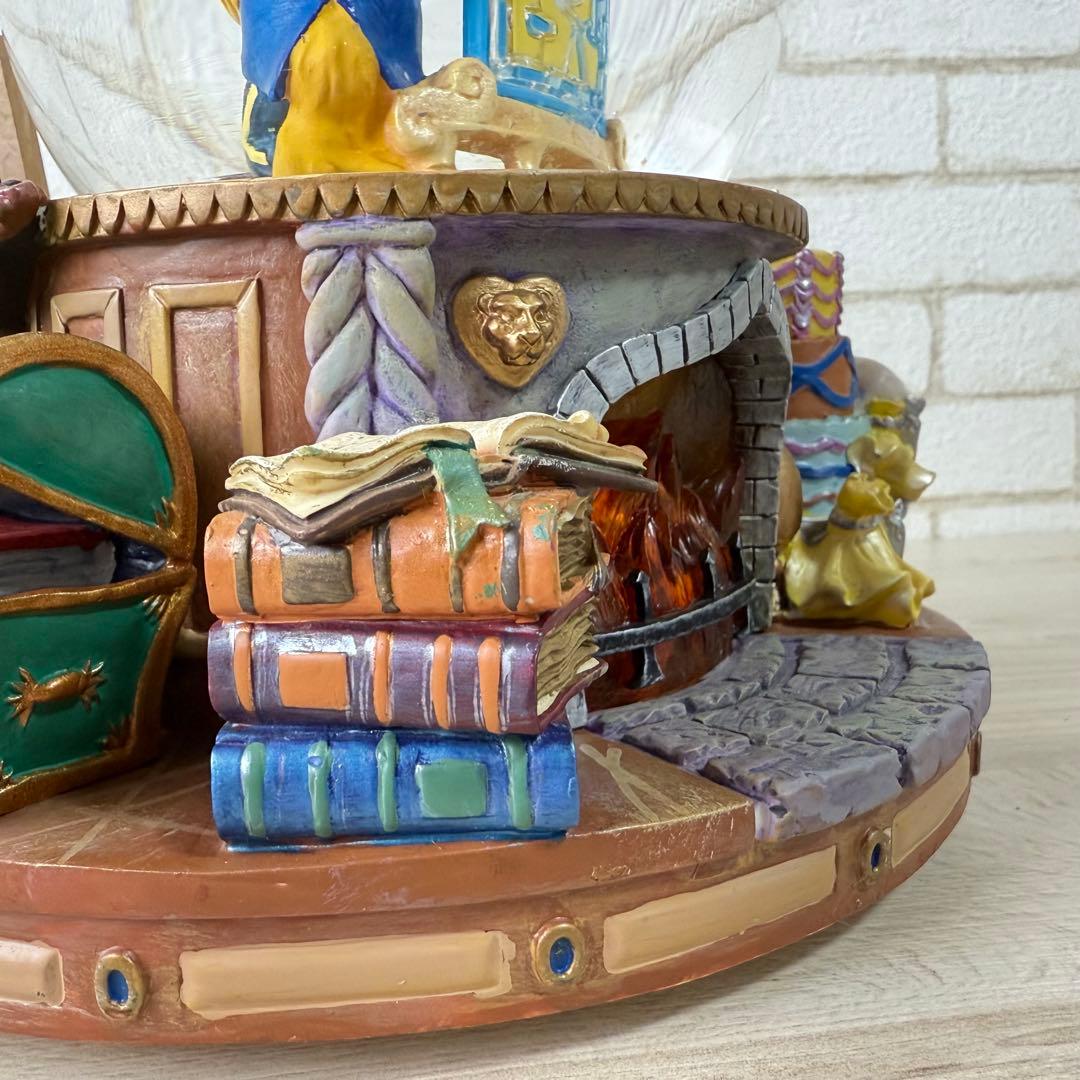 希少 廃盤品★ディズニー 美女と野獣 ライトアップ スノーグローブ スノードーム