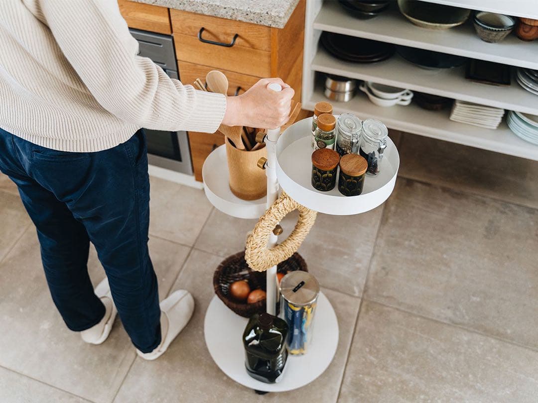 DRAW A LINE Moving Planter Rack Set ホワイト