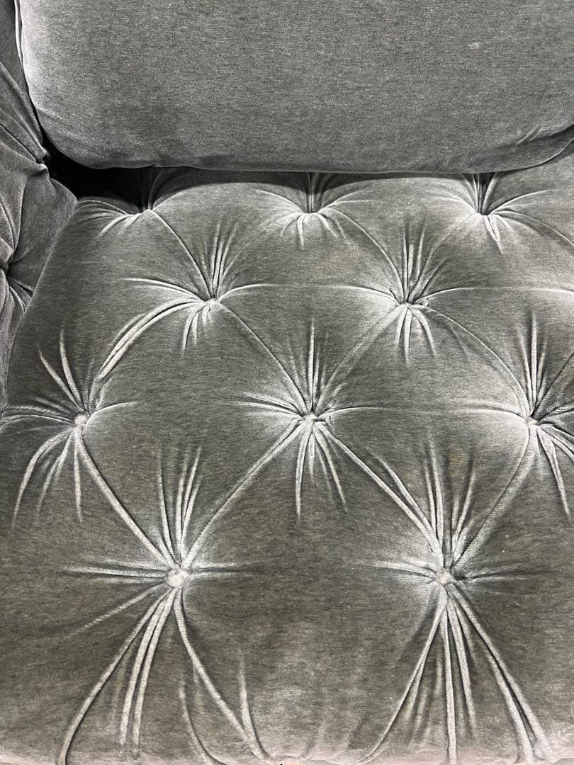 マルニ木工　ベルサイユ　ベルベット グリーンソファ 3人掛け