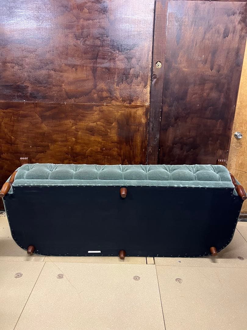 マルニ木工　ベルサイユ　ベルベット グリーンソファ 3人掛け