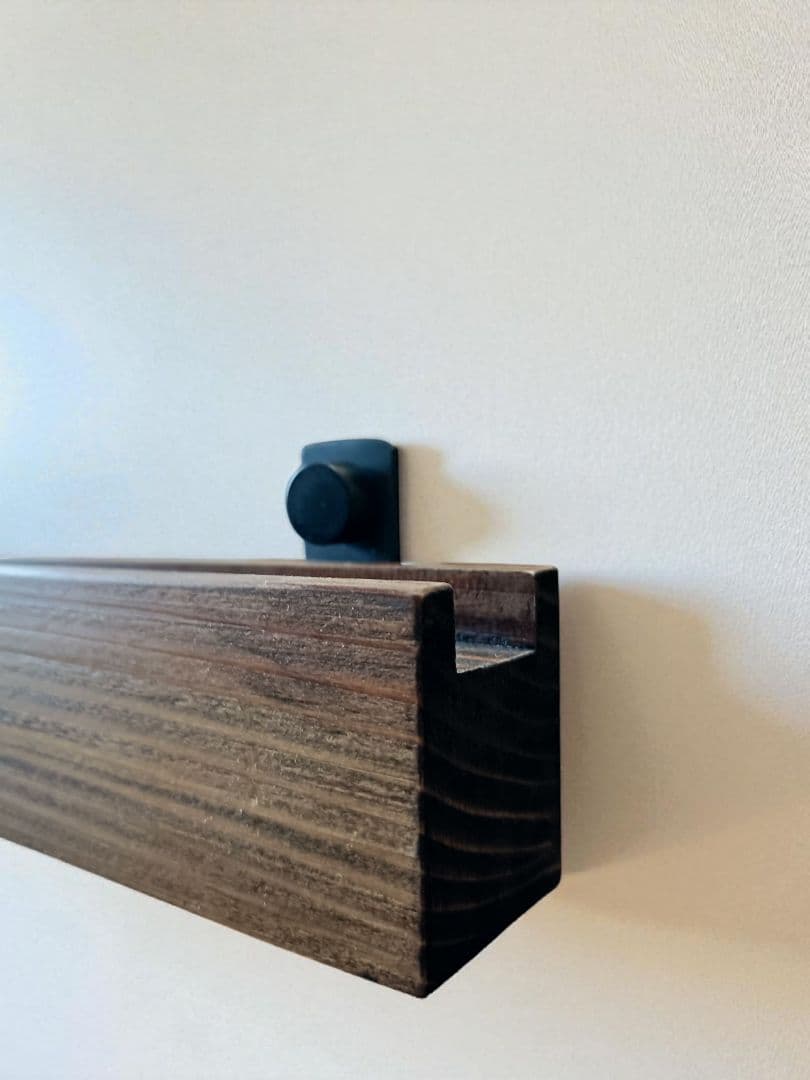 レコードディスプレイレール　3枚用2本セット　収納　ウォールラック