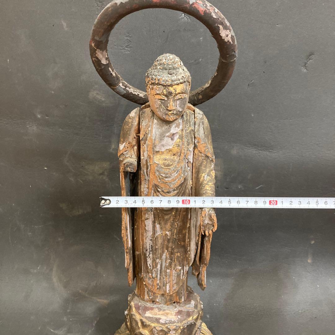 阿弥陀如来　室町時代　木製　木彫