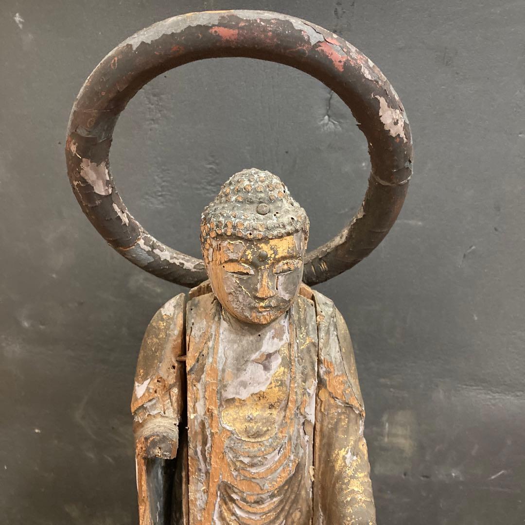 阿弥陀如来　室町時代　木製　木彫