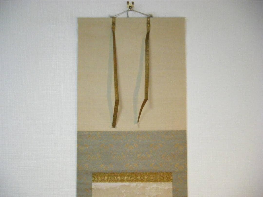 【真作】掛軸　無落款　天神図　古美術　逸品　O125