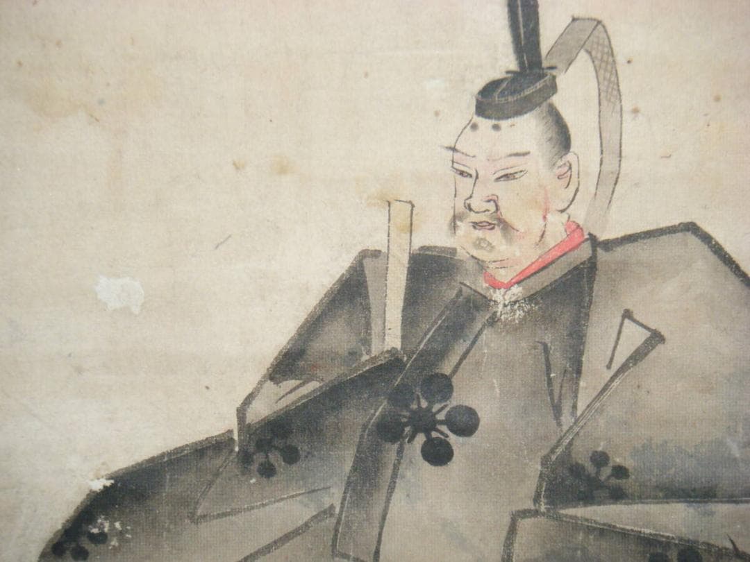 【真作】掛軸　無落款　天神図　古美術　逸品　O125