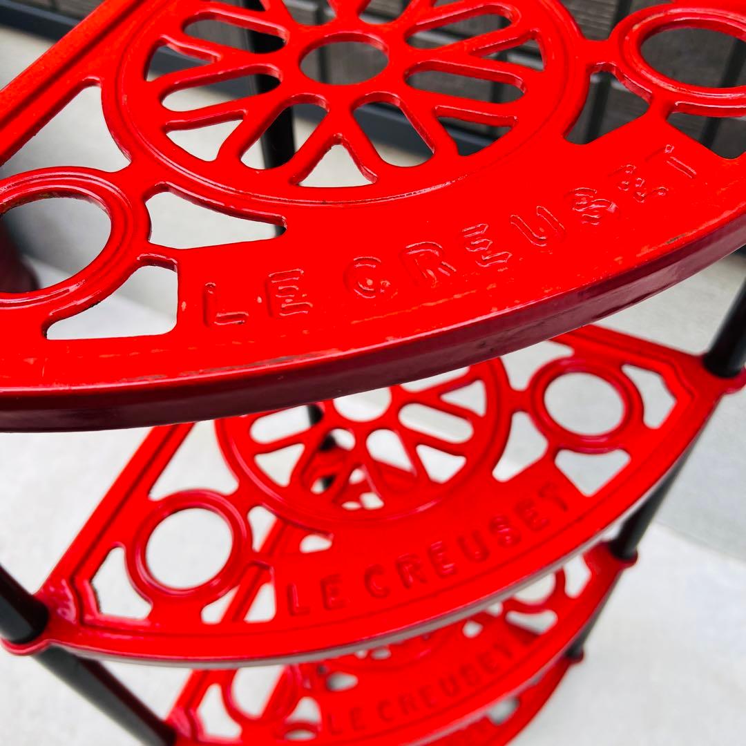 ルクルーゼ　ホーロー鍋スタンド5段赤　Le Creuset鋳物ポット