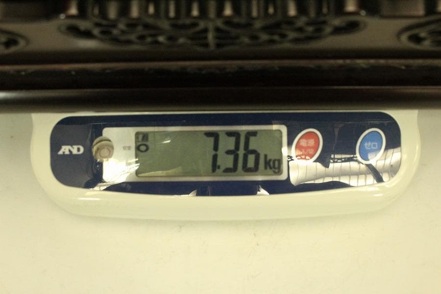 唐木 紫檀 刻装飾 四方 香炉台 重厚 64.5cm×42.5cm(LC394)