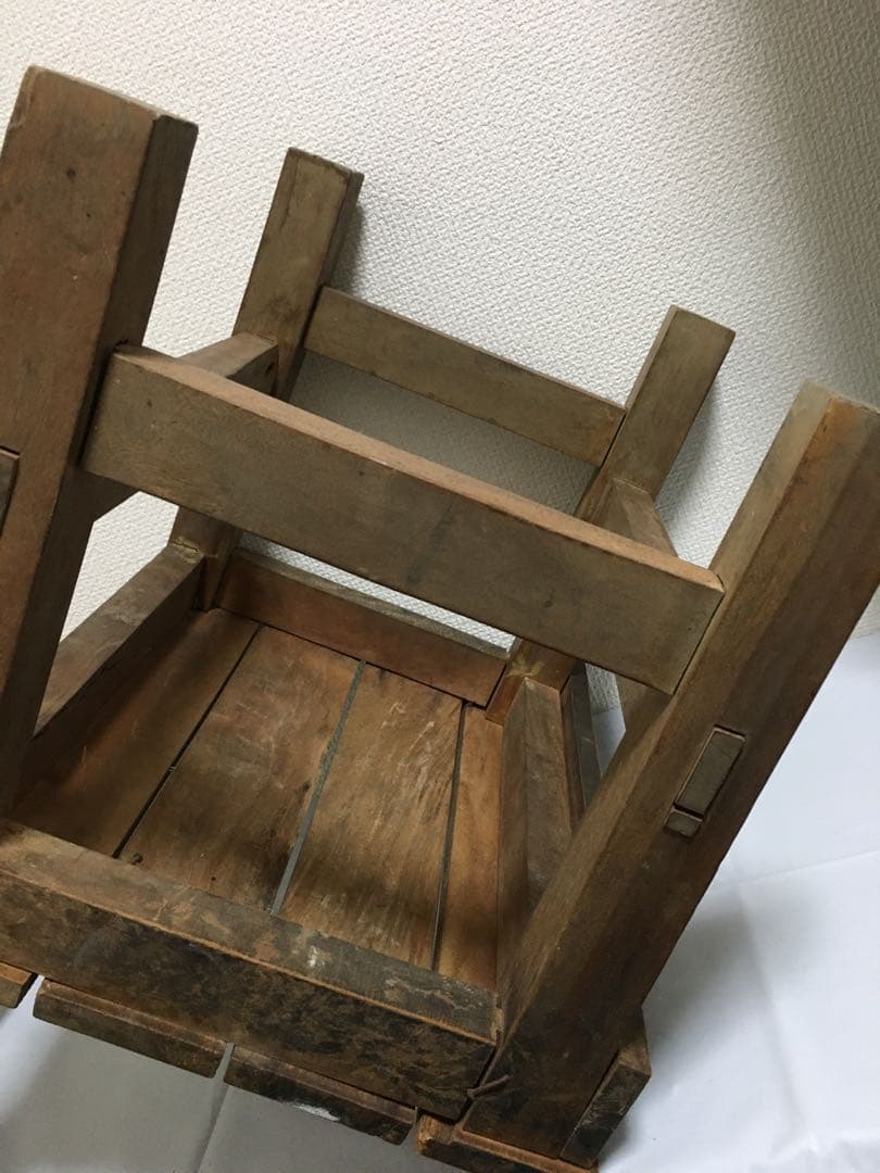 昭和レトロ　ビンテージ　木製　椅子　学校