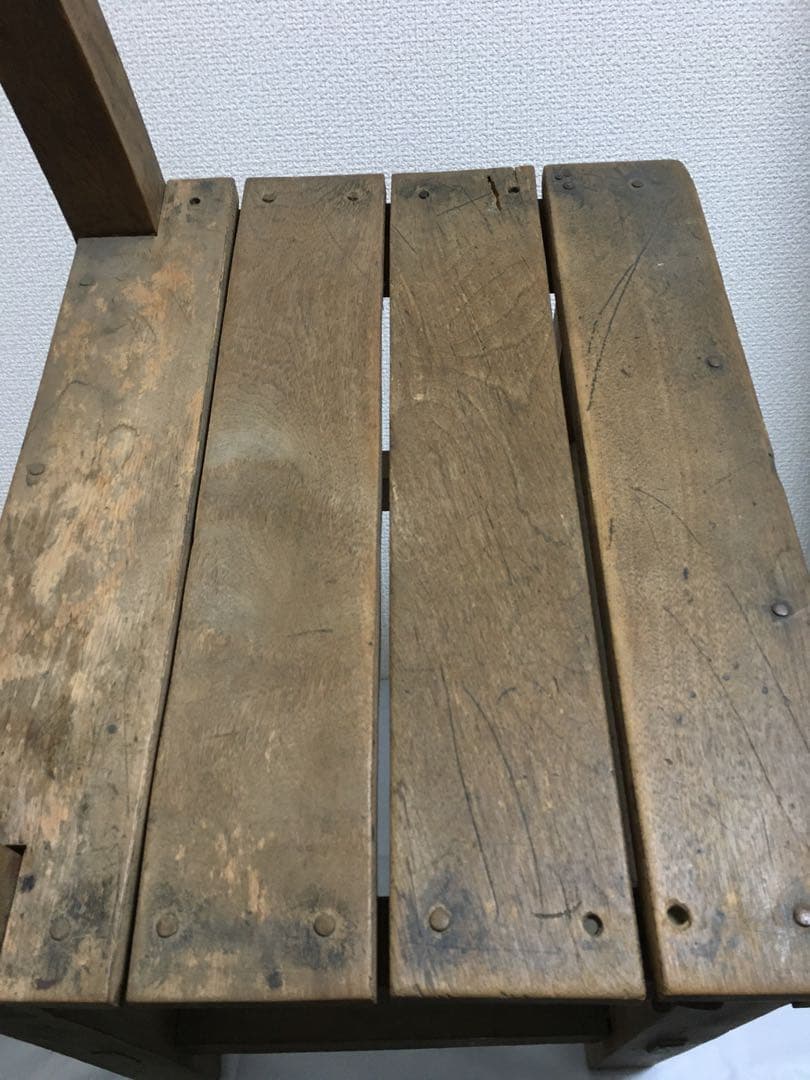 昭和レトロ　ビンテージ　木製　椅子　学校