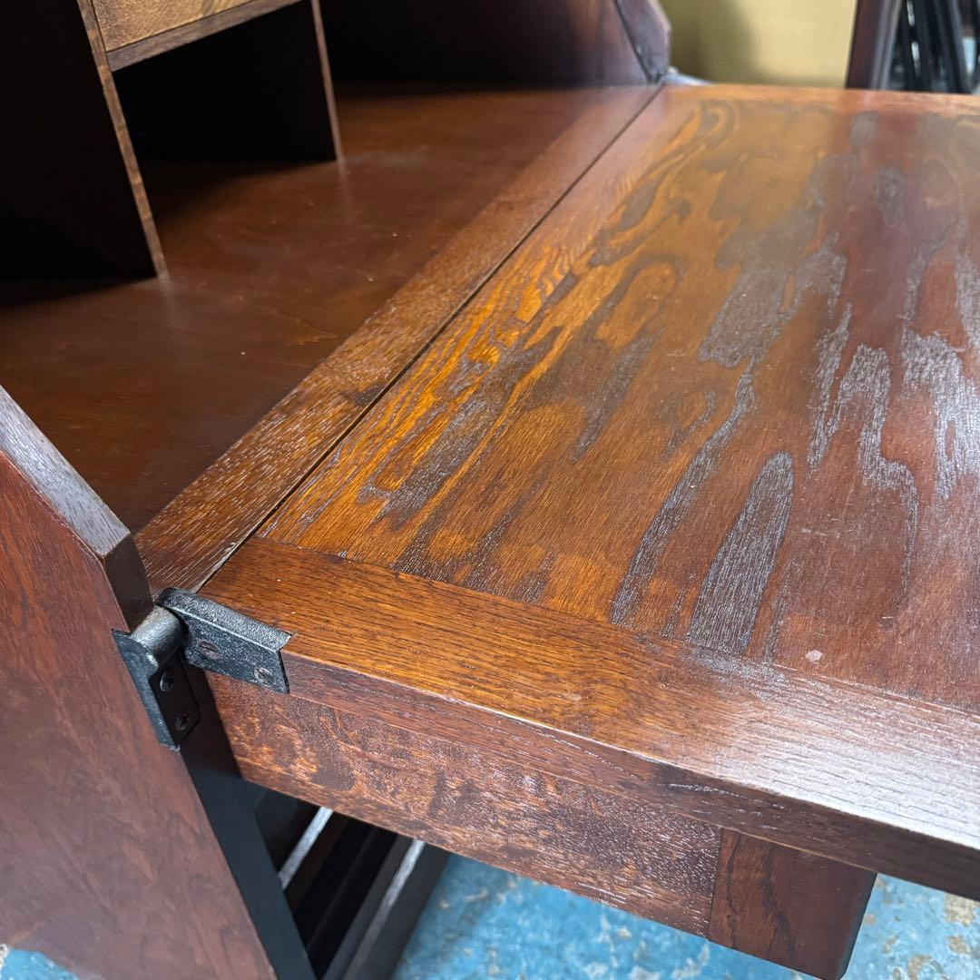 天然木 ナラ材 和製ヴィンテージ ライティングビューロー