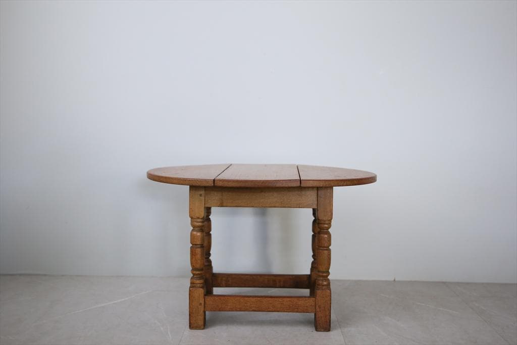 英国アンティーク木製ドロップリーフコーヒーテーブル/バタフライ机(91-106)