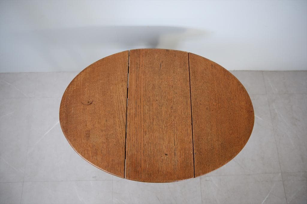 英国アンティーク木製ドロップリーフコーヒーテーブル/バタフライ机(91-106)