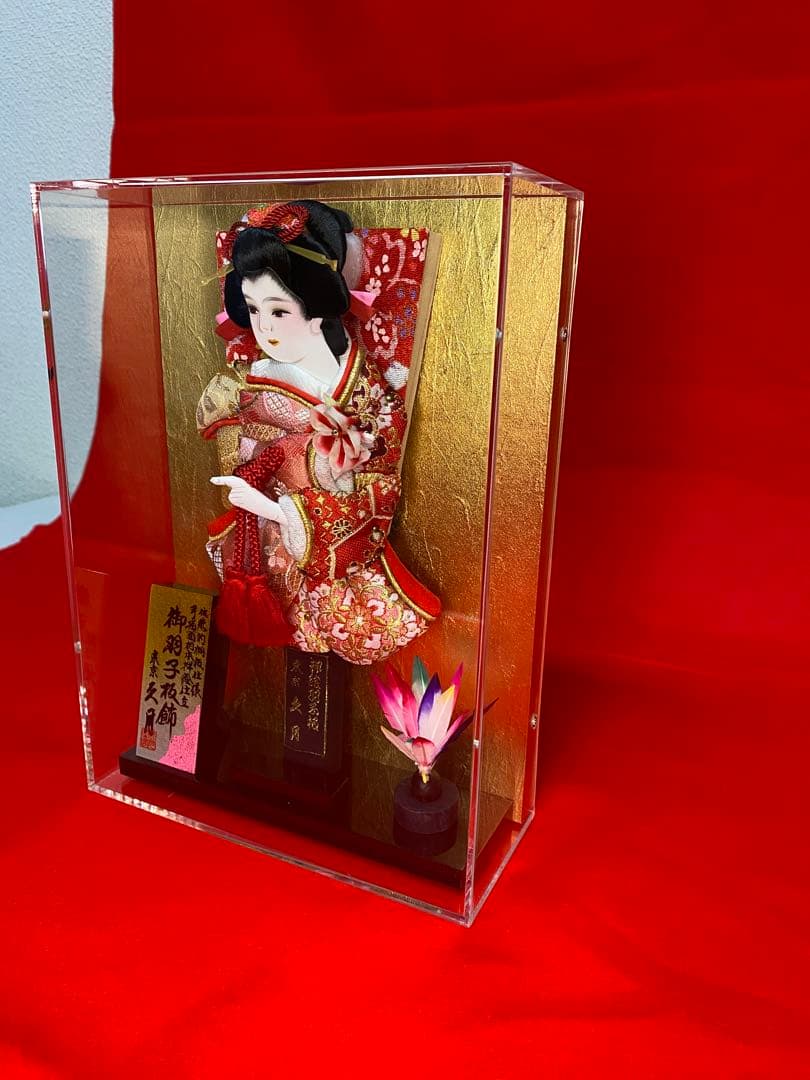 東京久月　羽子板壁掛けアクリルケース・コンパクト間口約１９×奥行約８×高約２６㎝