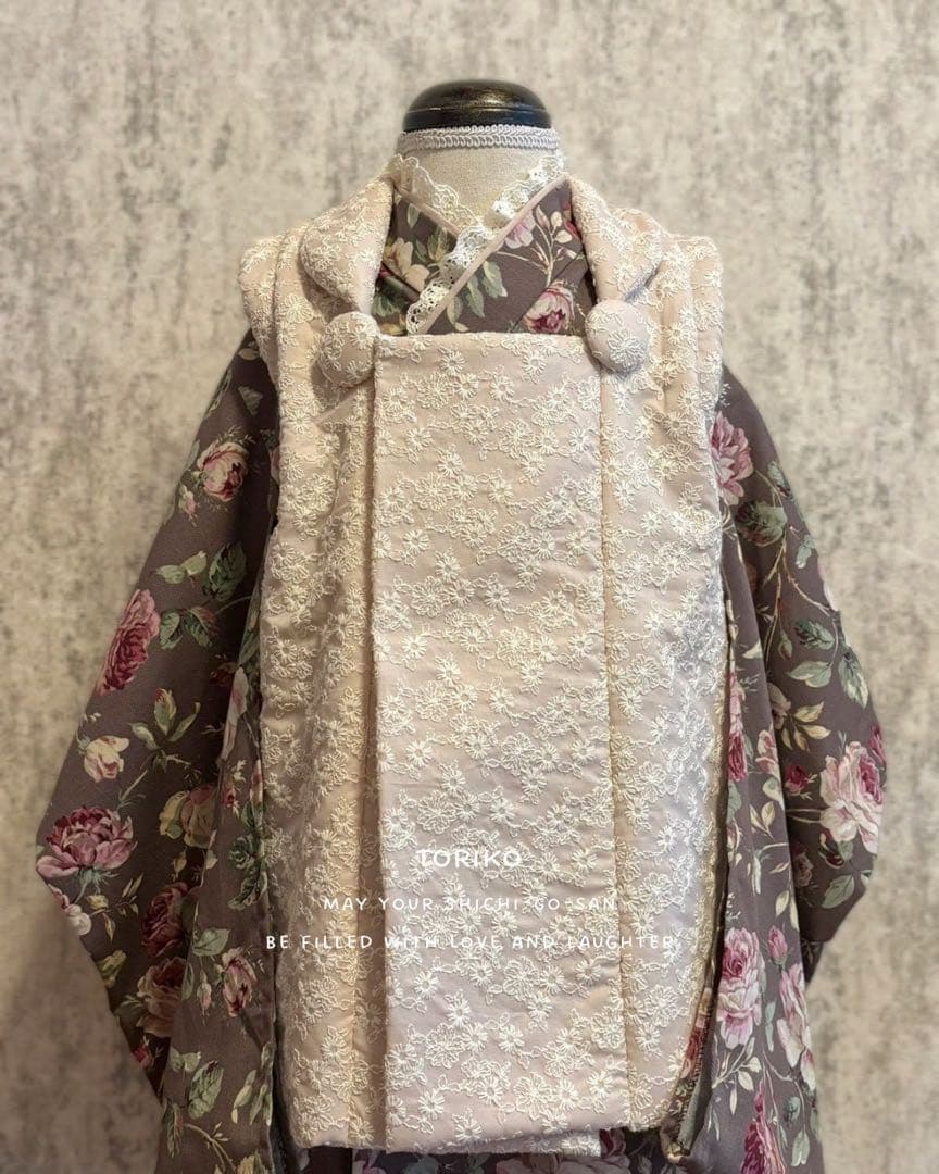 ［即納］三歳 七五三 衣装 着物 被布 ハンドメイド着物 753