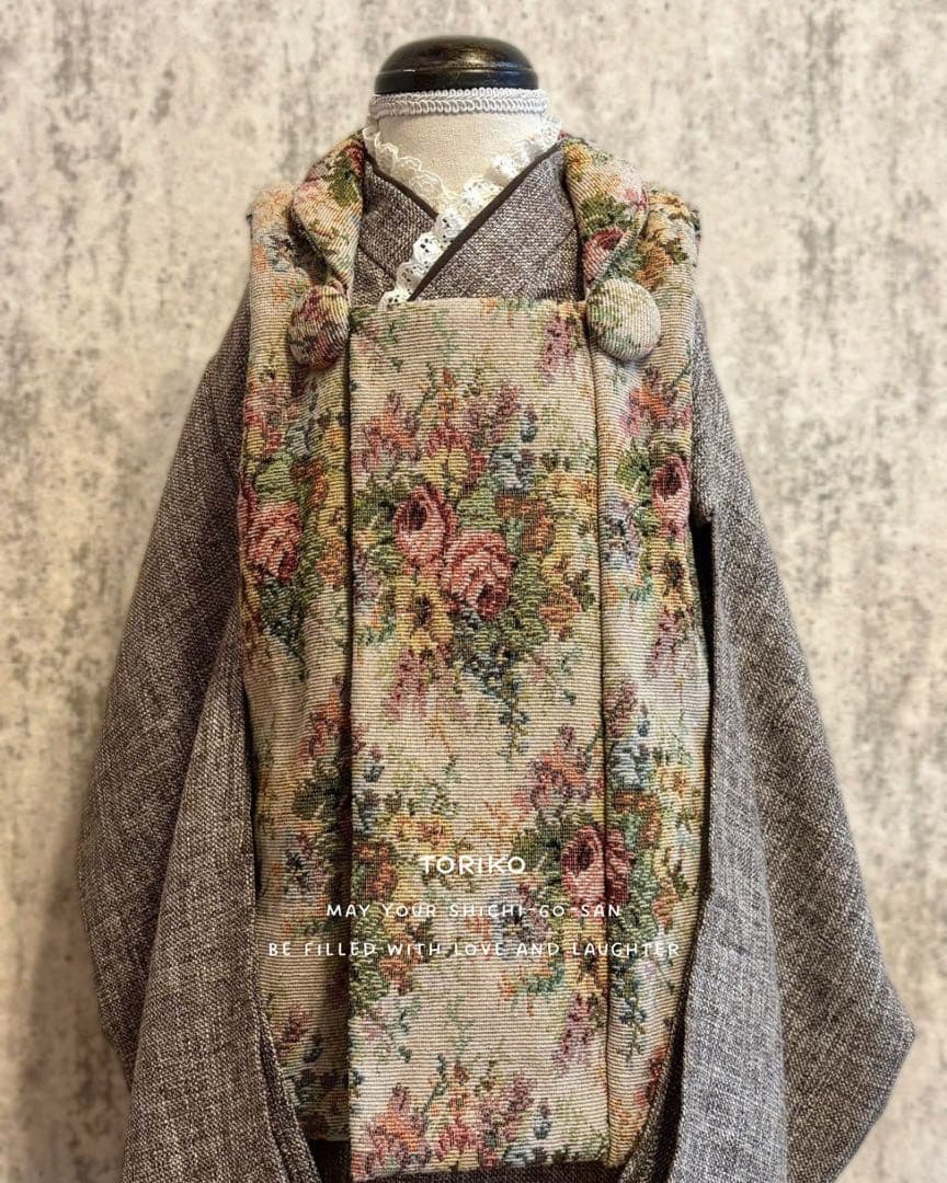 ［即納］三歳 七五三 衣装 着物 被布 ハンドメイド着物 753