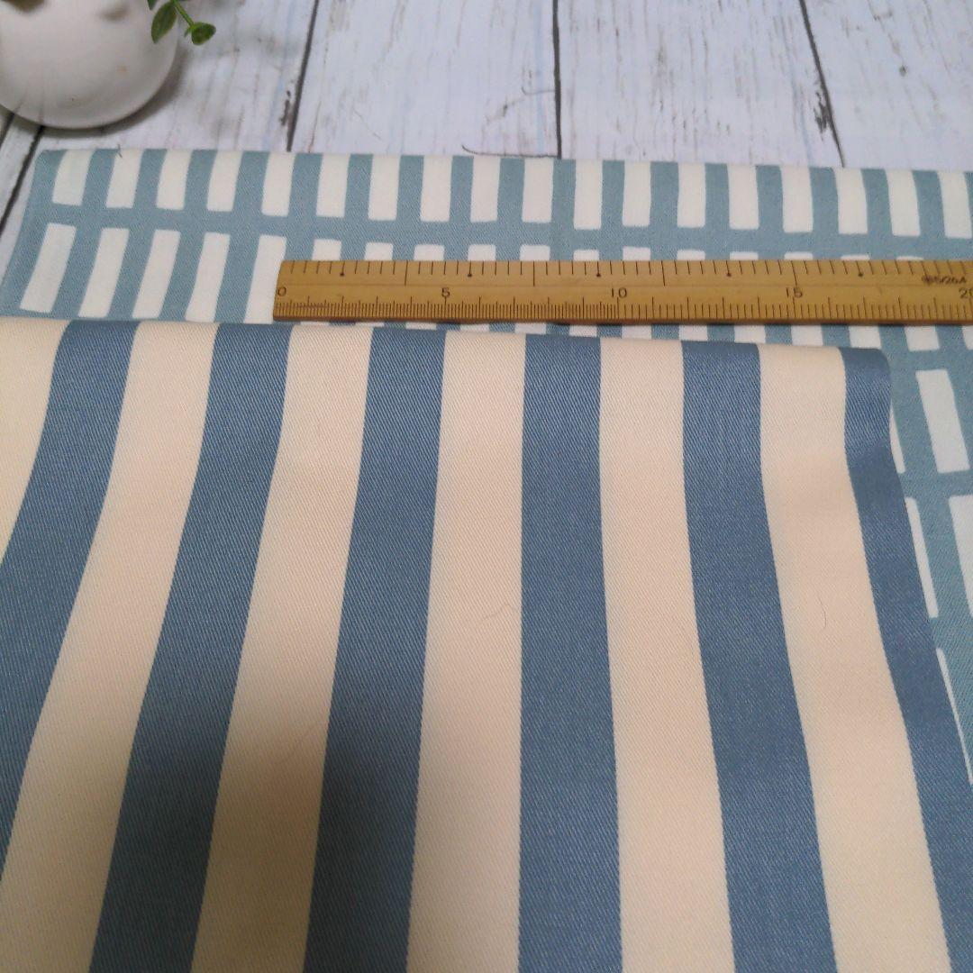 ハンドメイド　ランチョンマット　ストライプ　格子柄　ドット　40×60 水色