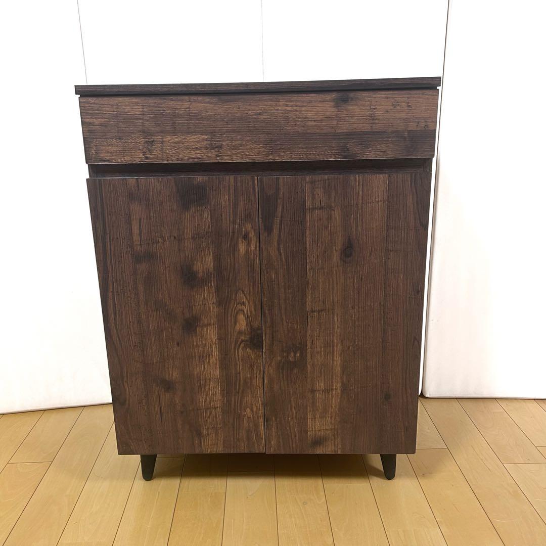 ヴィンテージ　サイドボード　リビングボード　キャビネット　幅60 コード穴